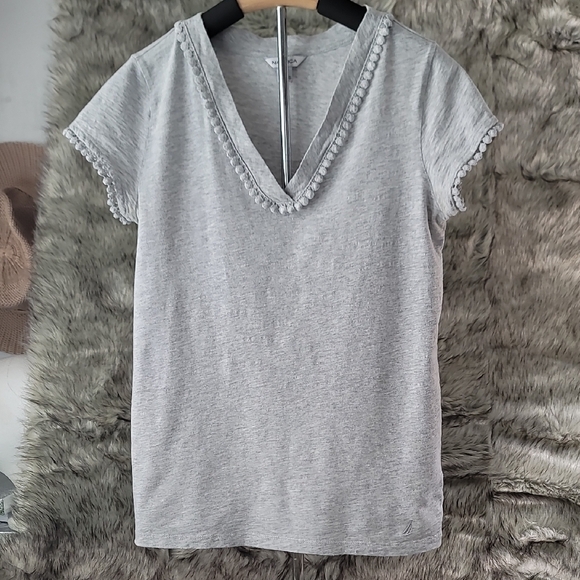 Nautica Tops - Nautica Gray V-Neck Short Sleeve Tee